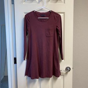 • A&F • Maroon Long Sleeve Dress